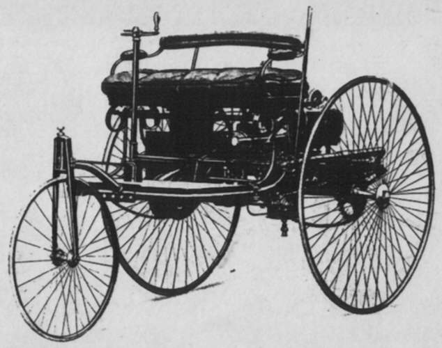 Motorized tricycle by Benz 1886